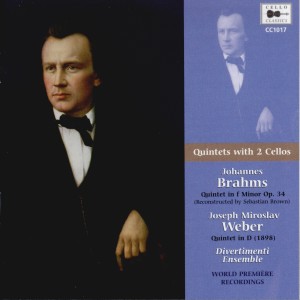 Brahms, Weber - Quintets with two cellos, Divertimenti Ensemble -Viola and Piano  