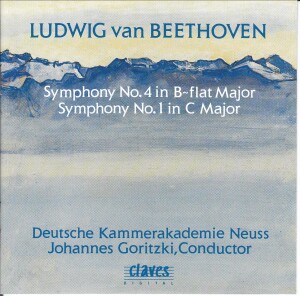 Beethoven - Sinfonies Nos.1 and 4 - Deutsche Kammerakademie Neuss - Goritzki-Chamber Orchestra-Orchestral Works  