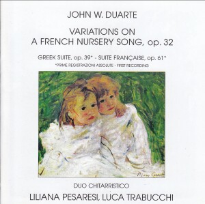 John W.Duarte - Variations on a French nursery song, Op. 32 - Duo Chitarristico - L.Pesaresi - L.Trabucchi-Guitar-Instrumental  