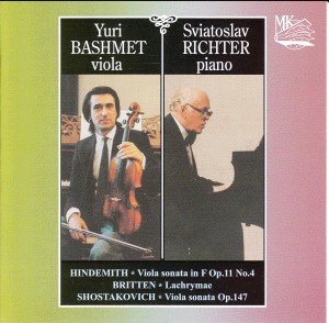 Yuri Bashmet and Sviatoslav Richter - Shostakovich - Benjamin - Hindemith - Viola sonatas -Viola-Chamber Music  