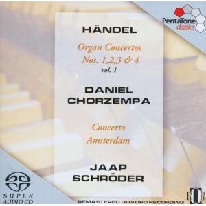 Händel: Organ Concertos Nos. 1, 2,  3, 4 Vol. 1. - Daniel Chorzempa-Organ  