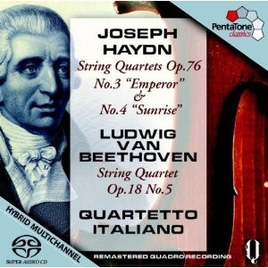 F.J. Haydn - String Quartets  Op.76 No.3 -Emperor and No. 4 Sunrise / L. van Beethoven - String Quartet  Op.18 No.5 - Quartetto Italiano-Quartet-Chamber Music  