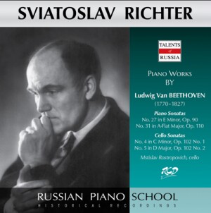 Sviatoslav Richter Plays Piano Works by Beethoven:  Piano Sonatas  No. 27, No. 31 / Cello Sonatas:  No. 4, No. 5  -Piano-Russe école de pianist  