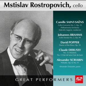 Mstislav Rostropovich Plays Cello Works by Brahms / Debussy / Popper / Saint-Saëns and Scriabin-Cello and Orchestra-Russian Cello School  