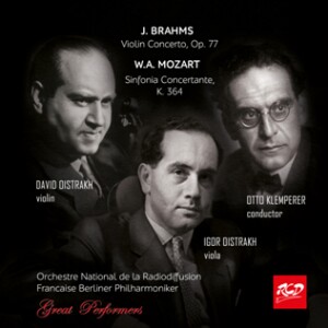 David OISTRAKH,  Igor OISTRAKH and Otto KLEMPERER - J. Brahms: Violin Concerto, Op.77 / W. A. Mozart: Simfonia Concertante K.364 -Violin and Orchestra-Violin Concerto  