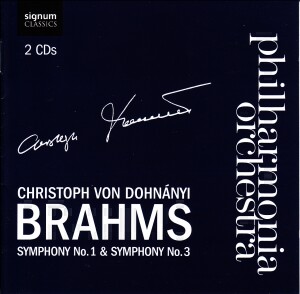 Johannes Brahms - Symphonies No. 1 and No. 3 - Philharmonia Orchestra - Christoph Von Dohnányi, conductor-Orchestre-Orchestral Works  