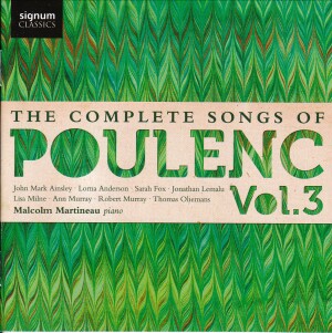 Poulenc - The Complete Songs Vol. 3-Vocal and Piano  